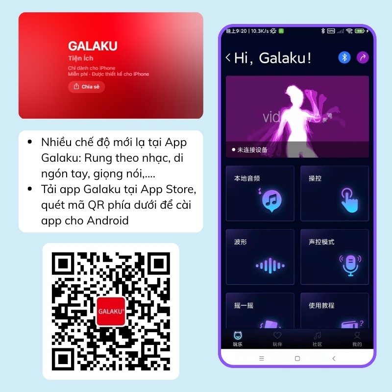 Cốc tự sướng điều khiển app Galaku Rotating Suck