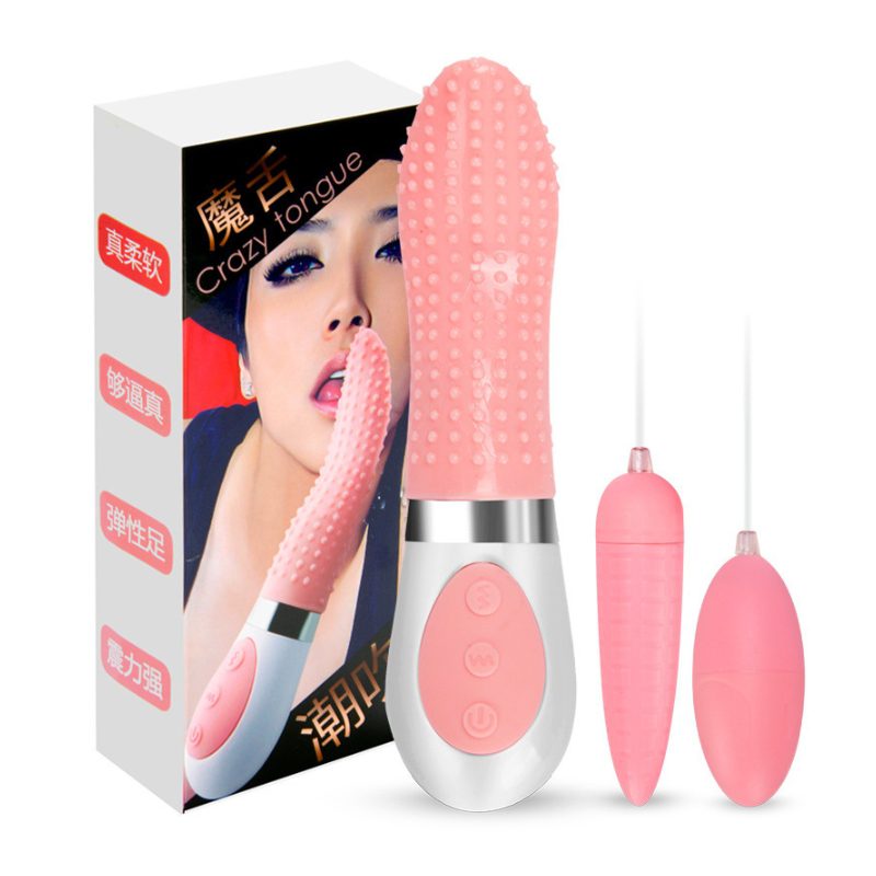 Máy rung tình yêu kết hợp lưỡi liếm Crazy Tongue