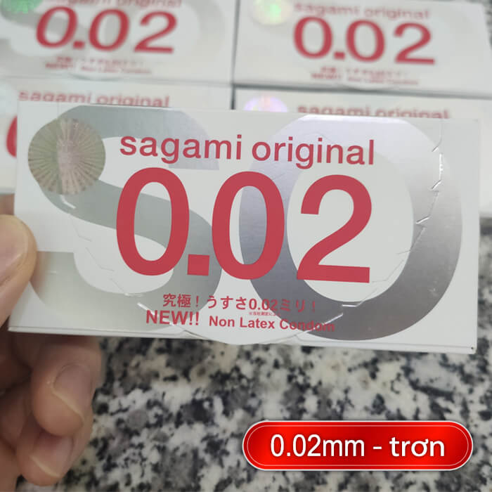 Bao cao su Sagami Original siêu mỏng 0.02 mm (2 chiếc) 0