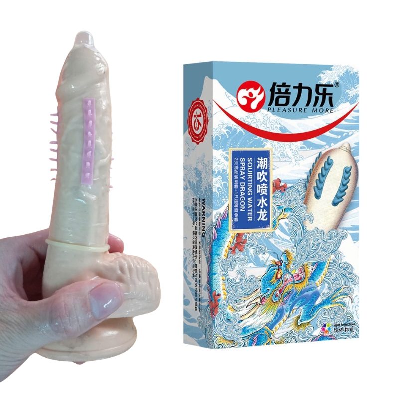 bao cao su gan gai Pleasure rong xanh duong