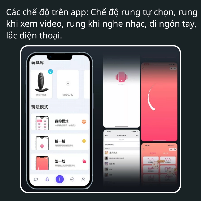 Phích cắm hậu môn điều khiển qua app Roselex Humid